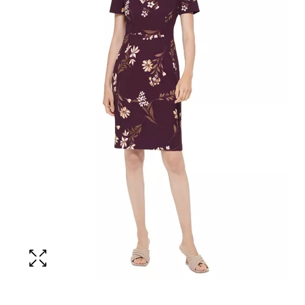 Calvin Klein Floral Print Sheath Dress